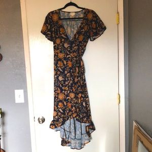 Vici NWOT high low wrap dress